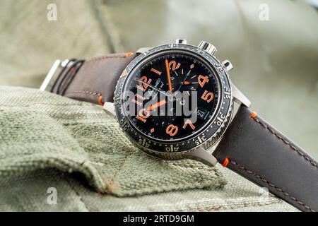 Various Breguet Type XXI watch models. Stock Photo