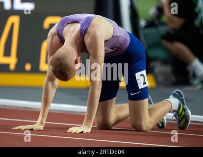 Ben Pattison of GB & NI competing in the men’s 800m final on day eight at the World Athletics Championships at the National Athletics Centre in Budape Stock Photo