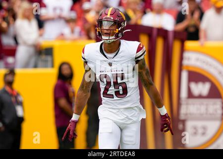 Washington Commanders cornerback Benjamin St-Juste (25) against the Denver  Broncos of an NFL football game Sunday September 17, 2023, in Denver. (AP  Photo/Bart Young Stock Photo - Alamy