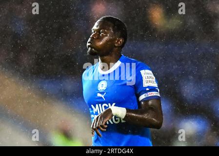 Ephron Mason Clarke (10 Peterborough United) during the EFL Trophy match between Peterborough and Cambridge United at London Road, Peterborough on Tuesday 12th September 2023. (Photo: Kevin Hodgson | MI News) Credit: MI News & Sport /Alamy Live News Stock Photo