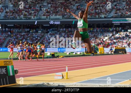 Budapest, Germany. 20th Aug, 2023. Budapest, Hungary, August 20th 2023: Ese Brume (Nigeria) during the long jump final during the world athletics championships 2023 at the National Athletics Centre, in Budapest, Hungary. (Sven Beyrich/SPP) Credit: SPP Sport Press Photo. /Alamy Live News Stock Photo