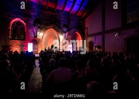 Prague, Czech Republic. 12th Sep, 2023. Concert of Sedlacek Quartet during the Dvorak's Prague international music festival at St Agnes Convent in Prague, Czech Republic, September 12, 2023. Credit: Jaroslav Svoboda/CTK Photo/Alamy Live News Stock Photo