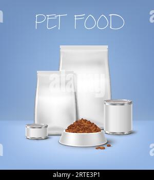 Bags Of Food For Cat And Dog Stock Vector Image & Art - Alamy