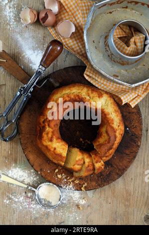 Classic Italian Ciambella Cake Stock Photo