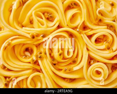 Mango rolls with passion fruit Stock Photo