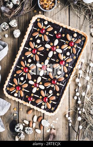 Mazurek (Polish Easter cake) Stock Photo