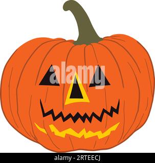 Halloween Pumpkin Drawing Illustration Vector Stock Vector