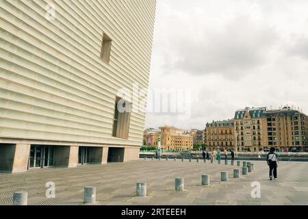 The Kursaal Conference Center and Auditorium next to the Zurriola beach, City of Donostia, Basque Country - sep 2023. High quality photo Stock Photo
