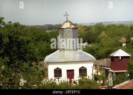 The 19th century church in  Copuzu, Ialomița County, Romania, 2000 Stock Photo