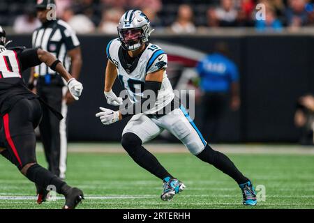 Carolina Panthers wide receiver Adam Thielen warms up before an NFL  preseason football game against the New York Jets, Saturday, Aug. 12, 2023,  in Charlotte, N.C. (AP Photo/Jacob Kupferman Stock Photo - Alamy