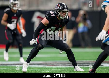 Atlanta Falcons linebacker Troy Andersen (44) runs during an NFL football  game against the Washington Commanders, Sunday, November 27, 2022 in  Landover. (AP Photo/Daniel Kucin Jr Stock Photo - Alamy