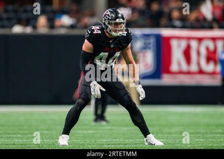 Atlanta Falcons linebacker Troy Andersen (44) runs during an NFL football  game against the Washington Commanders, Sunday, November 27, 2022 in  Landover. (AP Photo/Daniel Kucin Jr Stock Photo - Alamy