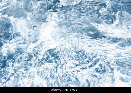 Overhead view of fresh rough water Stock Photo