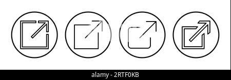 External link icon vector. hyperlink chain symbol. download, share, Stock Vector