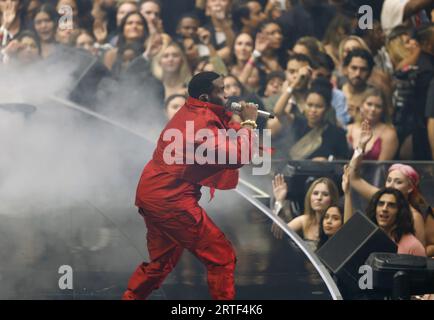 Newark, United States. 12th Sep, 2023. Sean 'Diddy' Combs performs before accepting the Global Icon award during the 2023 MTV Video Music Awards 'VMA's' at the Prudential Center in Newark, New Jersey, on Tuesday, September 12, 2023. Photo by John Angelillo/UPI Credit: UPI/Alamy Live News Stock Photo