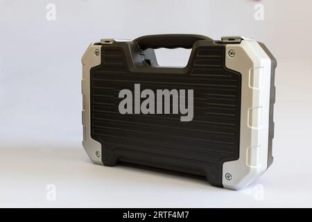 black toolbox on a white background Stock Photo