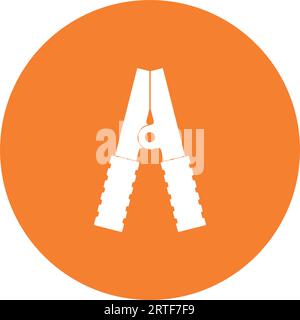 Car Battery power jumper cable icon vector illustration simple design Stock Vector