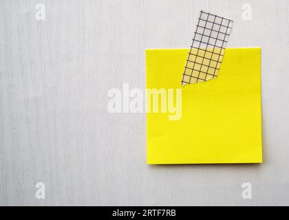 Various vintage note papers isolated on white background. Stock Photo