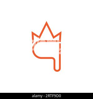 letter cq crown simple logo vector Stock Vector