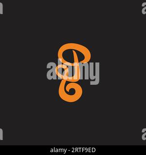 letter gb abstract curves logo vector Stock Vector