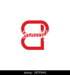 letter d2 linked overlap logo vector Stock Vector