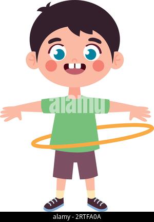 little boy with ula ula Stock Vector