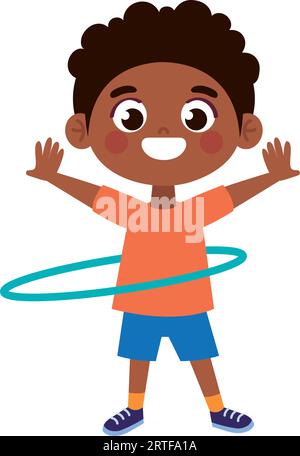 boy with ula ula Stock Vector