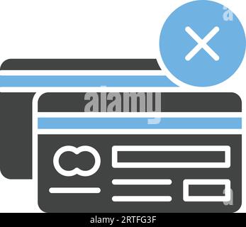 Credit Card Rejected Icon Image. Stock Vector