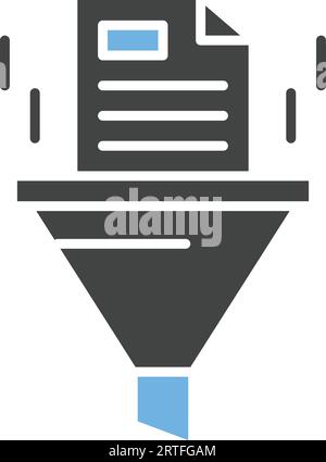 Data Filtering System Icon Image. Stock Vector