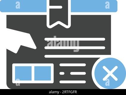 Delivery Box Rejected Icon Image. Stock Vector
