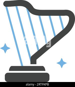 Harp Icon image. Suitable for mobile application. Stock Vector