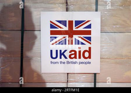 File photo dated 14/8/2014 of a UK aid label attached to boxes. The UK's commitment to international development has weakened thanks to aid cuts and less focus on poverty reduction, an international think tank has said. The Centre for Global Development said that, while the UK had once been the leading G7 nation in its Commitment to Development Index (CDI), the decision to reduce the aid budget to 0.5% of GDP has seen Britain slip behind France and Germany in the annual rankings. The UK had previously been the only G7 country in the top five nations in the index, which measures commitment to i Stock Photo