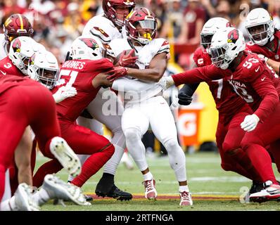 Washington Commanders defensive tackle John Ridgeway (91) leaves the field  following an NFL football game against the Chicago Bears, Thursday, Oct.  13, 2022, in Chicago. (AP Photo/Kamil Krzaczynski Stock Photo - Alamy