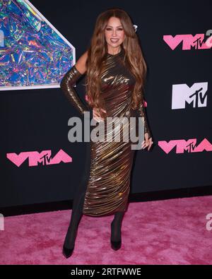 Newark, United States. 12th Sep, 2023. Thalia attends the 2023 MTV Video Music Awards at the Prudential Center in New Jersey on September 12, 2023. Photo by Charles Guerin/ABACAPRESS.COM Credit: Abaca Press/Alamy Live News Stock Photo