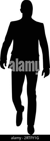 Man silhouette or vector walking Stock Vector