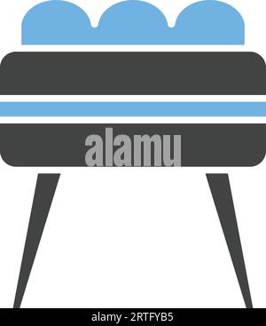 Ottoman Stool Icon Image. Stock Vector