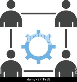 Outsource Management Icon Image. Stock Vector