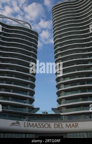 Limassol Del Mar, Apartment building in Germasogeia, Cyprus Stock Photo