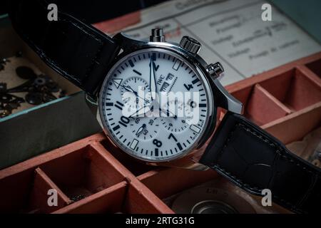 IWC Pilot s Chronograph Edition 150 Years IW377725 Stock Photo Alamy