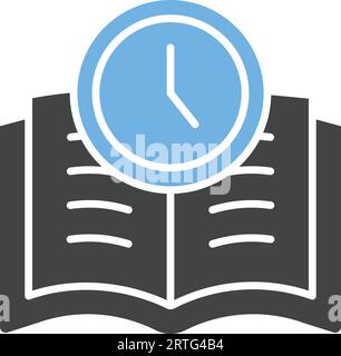 Time To Study Icon Image. Stock Vector