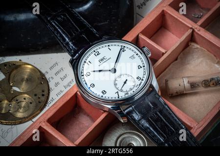 IWC Portugieser Hand Wound Eight Days Edition 150 Years IW510212 Stock Photo Alamy