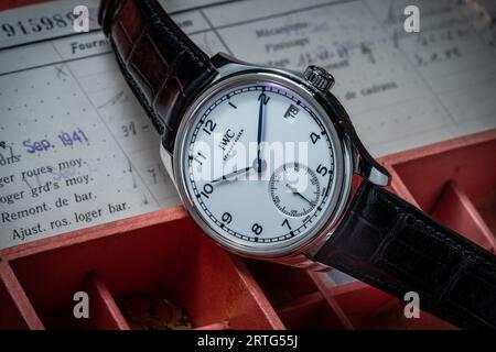 IWC Portugieser Hand Wound Eight Days Edition 150 Years IW510212 Stock Photo Alamy