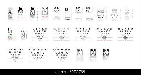 vector Snellen eye test chart Stock Vector Image & Art - Alamy
