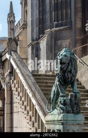 Nancy, France - 09 02 2023: View of the facade of Saint-Epvre Basilica Stock Photo