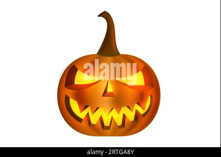 Pumpkin Halloween on white background isolated Stock Photo