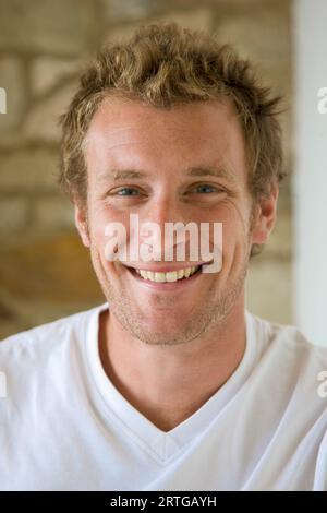Close up of a young man smiling Stock Photo