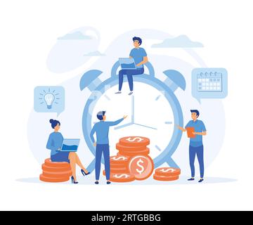 A Term Of Objective Evaluation Possibilities. Close the Alarm Clock. flat vector modern illustration Stock Vector