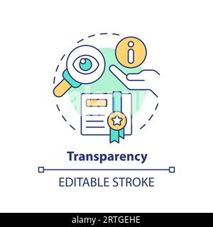 2D customizable thin line icon transparency concept Stock Vector