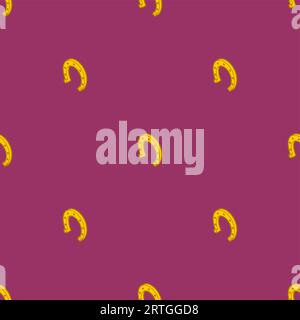 Horseshoe pattern seamless. Horseshoe symbol of happiness. Stock Vector