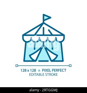 2D editable thin line circus tent icon Stock Vector